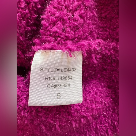SAGE THE LABEL Celinda Fuzzy Sweater – Magenta | Size Small - Picture 6 of 8